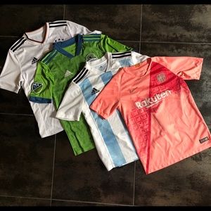 Authentic professional boys soccer jerseys
